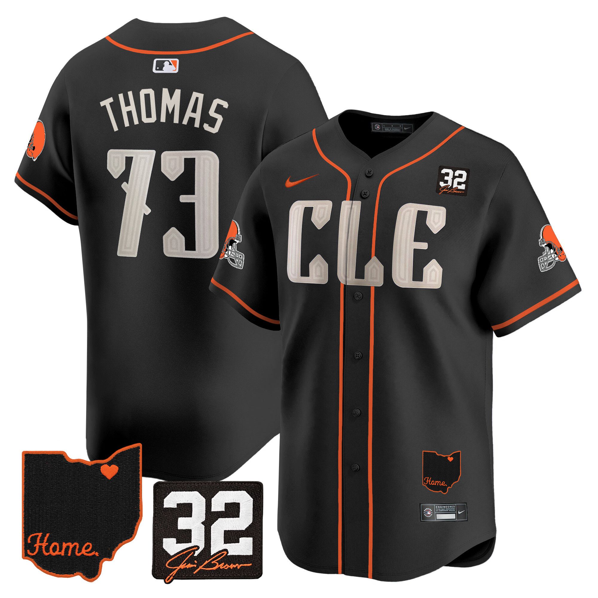 Men Cleveland Browns #73 Thomas Black Home Patch Vapor Premier Limited 2024 Nike NFL Jersey->indianapolis colts->NFL Jersey